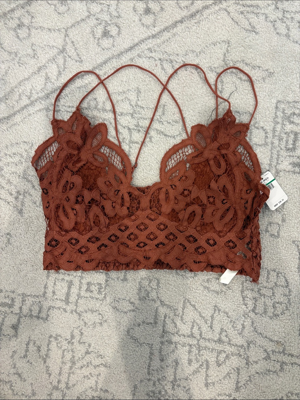 NWT Free People Adella Bralette in copper, size L
